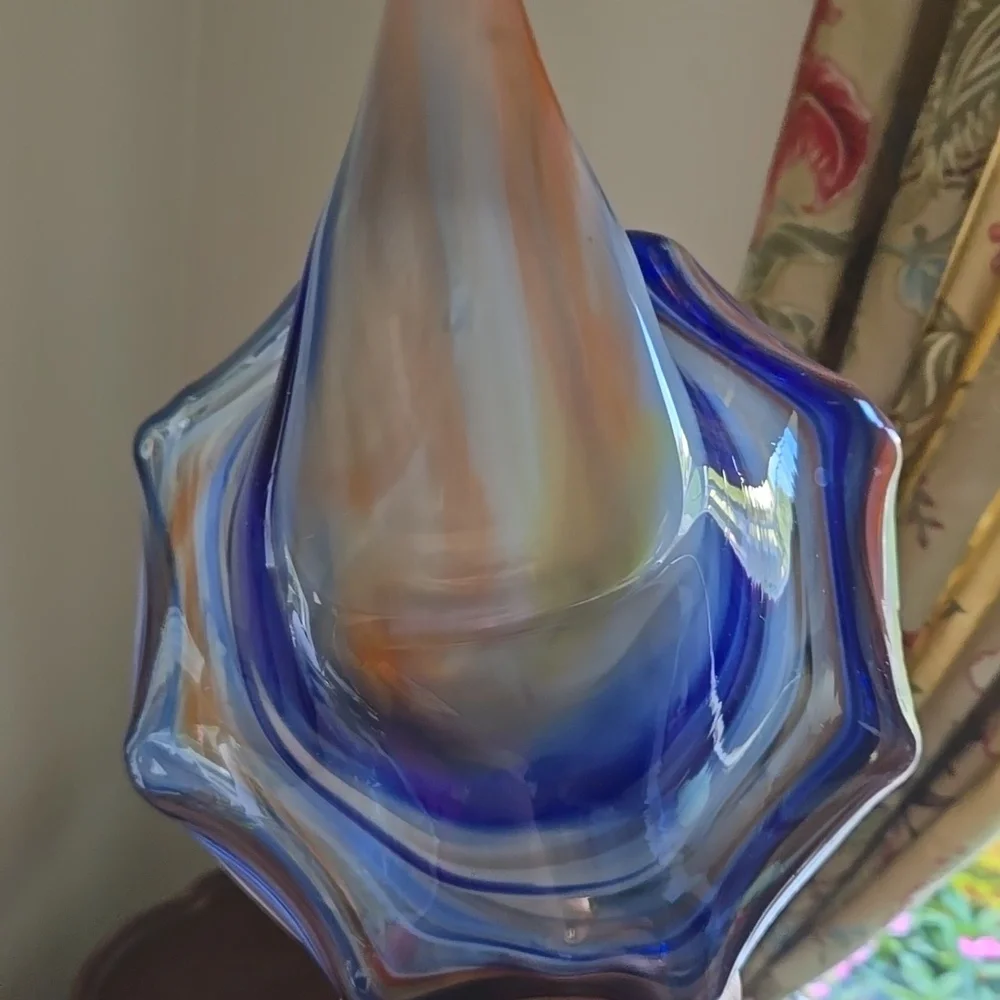 Vintage Mid Century Hand-blown Glass Swan Bowl - Picture 5 of 7